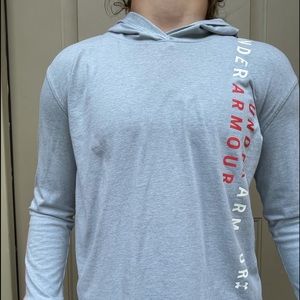 Under Armor Grey and Pink Pullover Hoodie